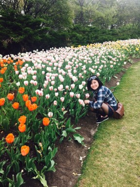 Akiho at the Tulip Festival in Ottawa